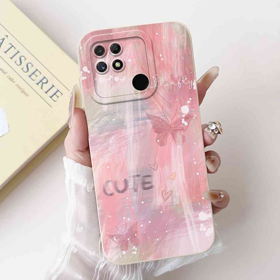 For Realme Narzo 50A Case RMX3430 Colorful Flowers Soft Silicone Cover For Oppo Realme Narzo50a 6.51" Fashion Protective Shell