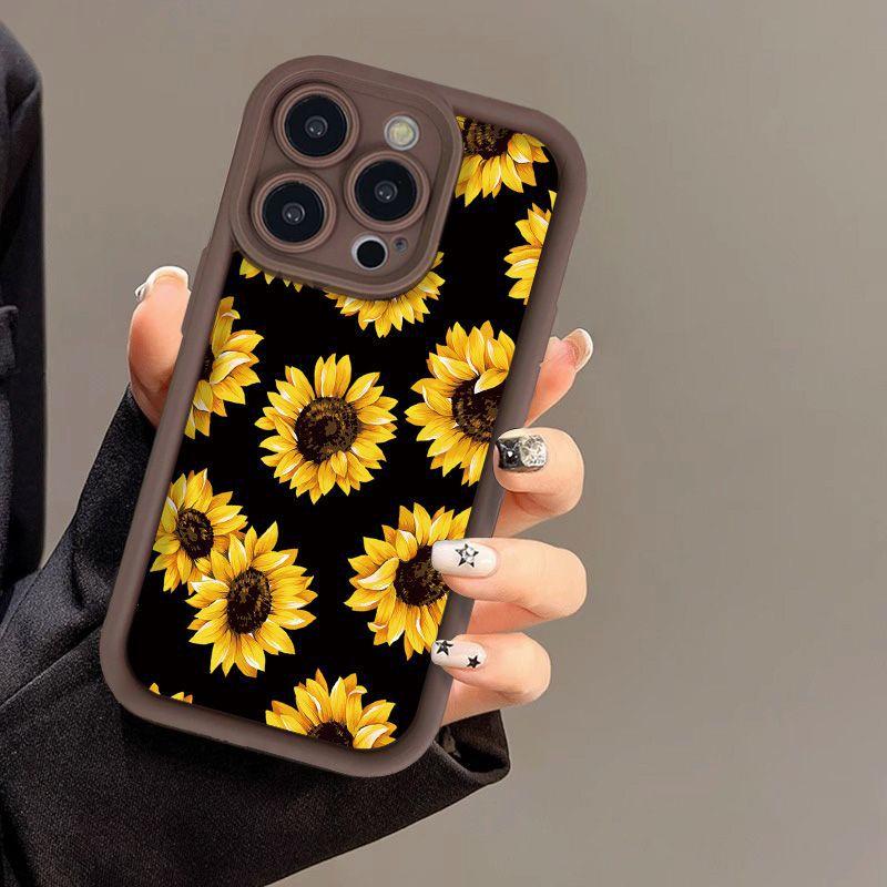 Full Screen Sunflower for iPhone17 ProMax Phone Case 14 Apple 13 Matte 12/15 Premium 11