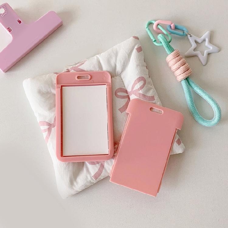 Lovely Kpops Photocard Holder with Keychain,Star Photo Card Sleeve ID Bank Credit Card Holder Protector Gifts for Womens