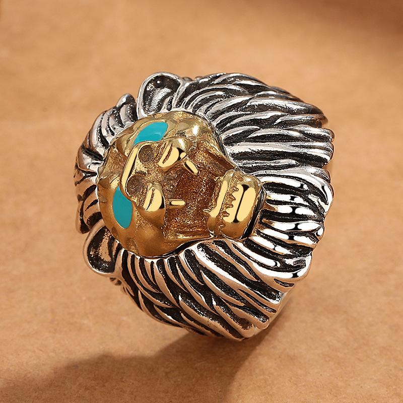Pierścień Męska Osobowość Wszechstronny Hip-Hop Retro Trend Otwarcie Może Dostosować Kreatywne Ozdoby Ręczne 