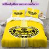 Mjällby AIF football Pattern Bedding,Quilt Set Quilt Cover Pillowcase Home Birthday Gift (1*duvet cover+2*pillowcase,without core)
