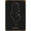 Tunisia Vintage Tin Metal Sign Retro Wall Art Home Bar Cafe Decor