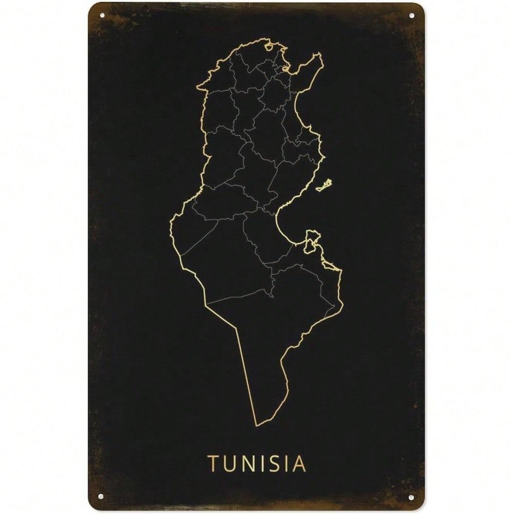 Tunisia Vintage Tin Metal Sign Retro Wall Art Home Bar Cafe Decor