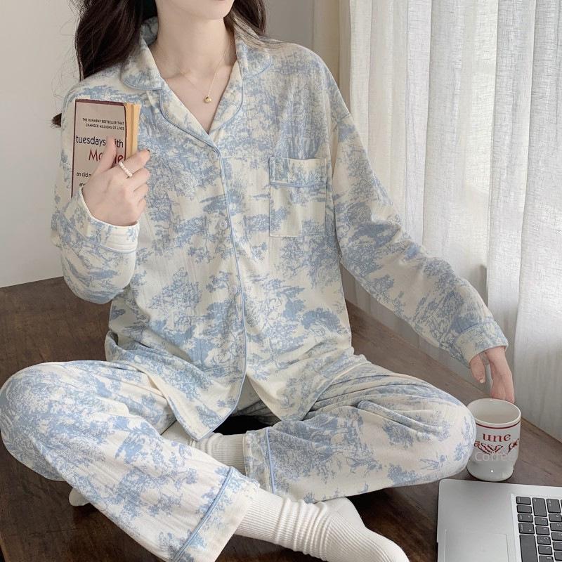 Women's French-Style Bunny Pajamas: Long-Sleeve, Spring/Autumn, Casual & High-End Home Suit