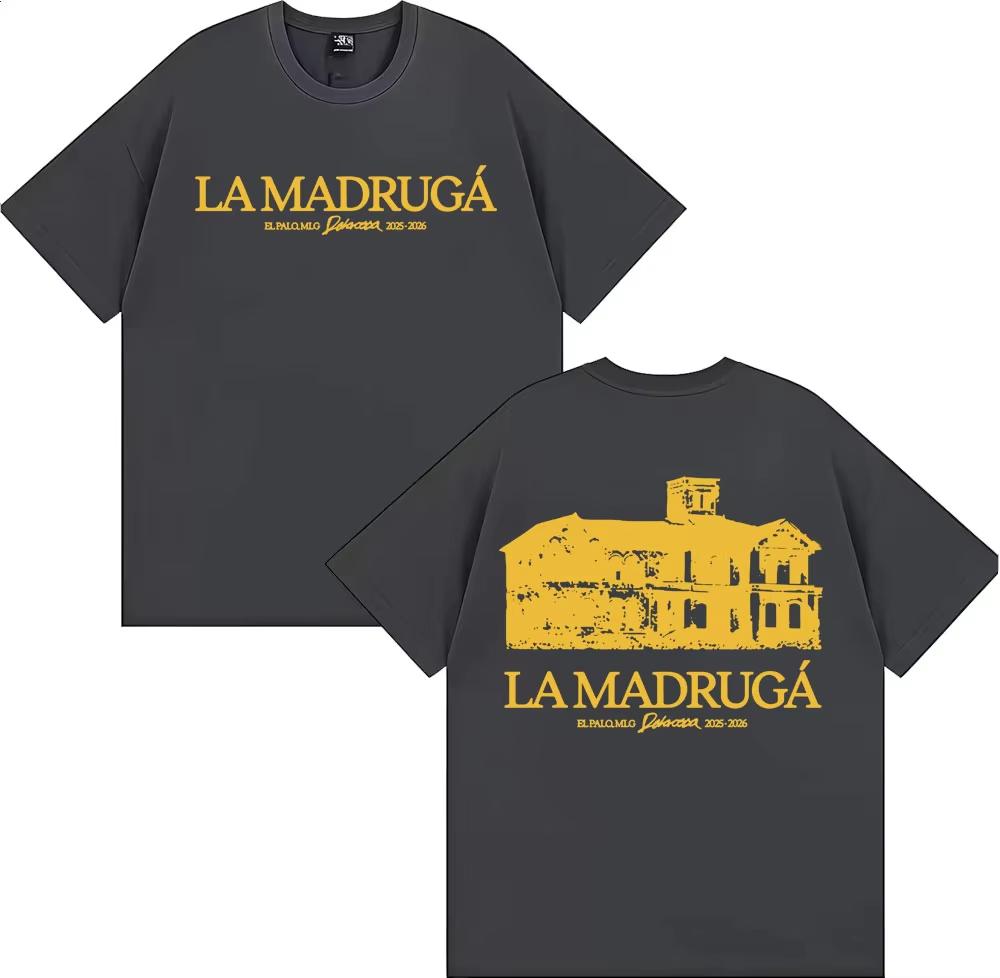 Delaossa La Madruga Cortijo 20252026 Graphic T Shirt Mens Clothing Cotton Short Sleeve T Shirt Harajuku Gothic Vintage Tshirt