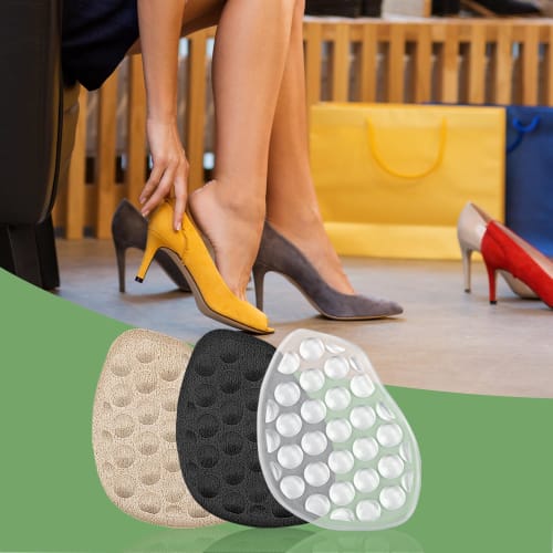 Women's Forefoot Pads, High Heel Soles, Sticker Toe Insoles, Prevents Slip-Up, Protects Soles, Prevents Blisters, Gel Toe Pads, Shock Absorbing, Press