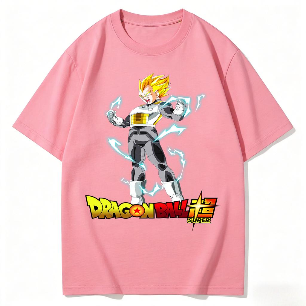 2026 New Dragon Ball Vegeta Anime Printed Short Sleeve Tshirt Mens and Womens Tshirt Mens Tops Sports Tshirt Harajuku