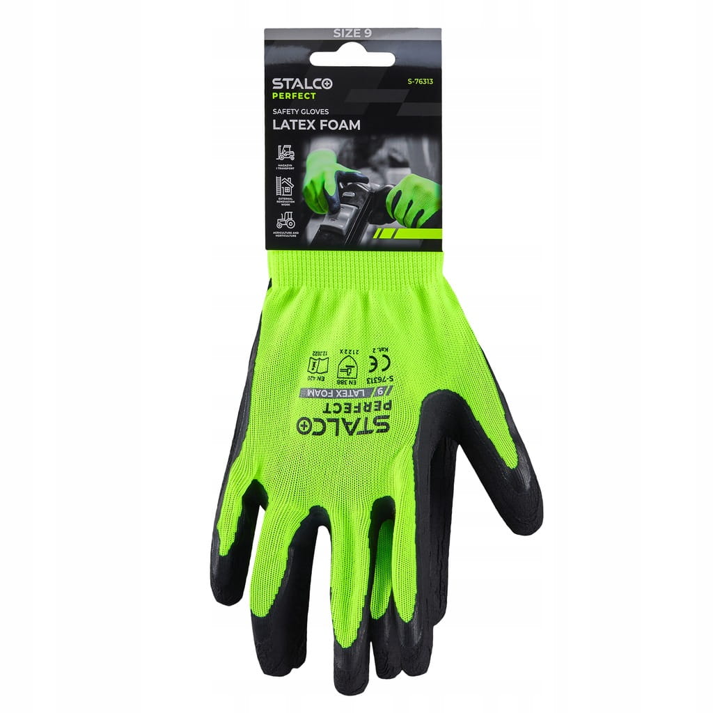 Stalco Perfect Polyester Latex Foam Gloves 9 Inch S-76313
