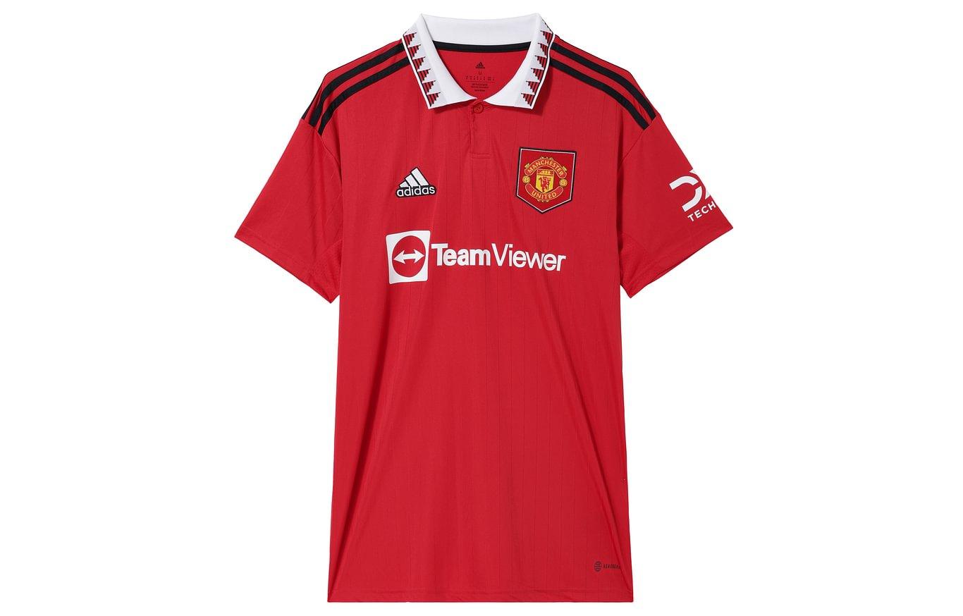 adidas Manchester United Soccer Vintage T-Shirt Fan Edition Men s Red H13881 S