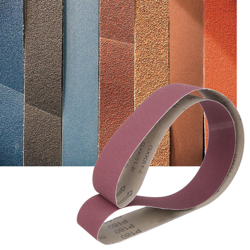 10 PCS Abrasive Sanding Belt Circular Grinding Belt 1220x50mm Aluminum Oxide GXK51 B(120#)