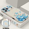 Für iPhone 17 Pro Max Hülle INS Buntes Blumenmuster Magnetisch Für Magsafe Weiche Hülle Für iPhone 16 15 14 13 Pro Max 17E 16E