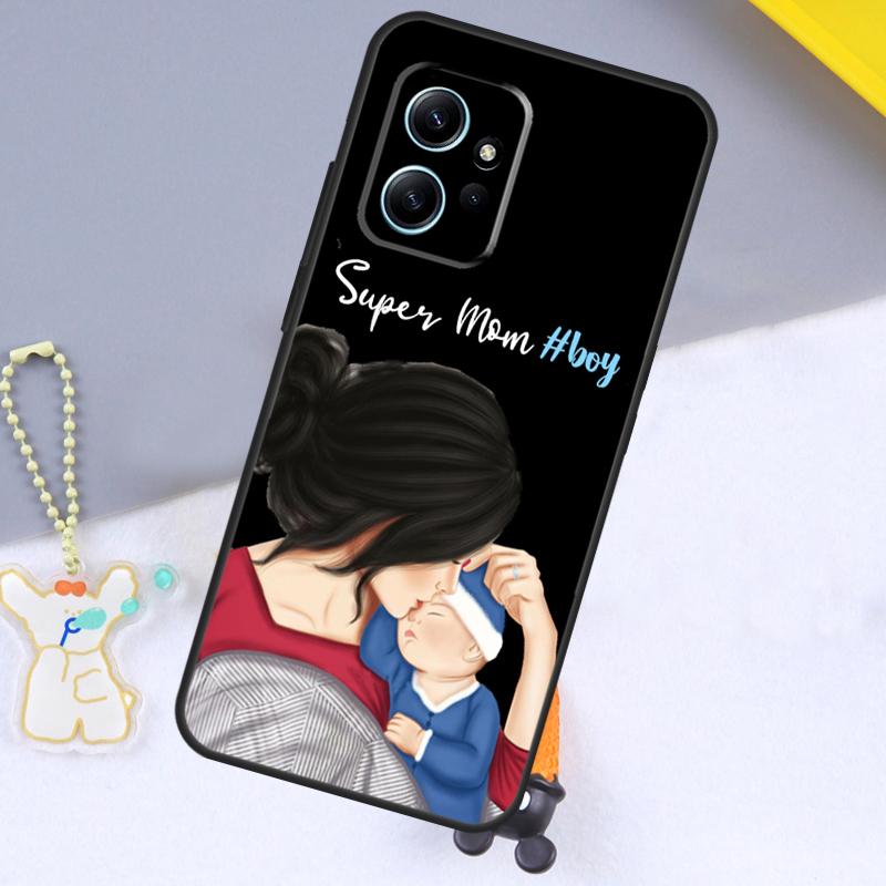 Super Dad Mom Baby Girl Twin Case For Xiaomi Redmi Note 12 9 10 11 Pro 12S 9S 10S 11S Cover For Redmi 12 13C 12C 9C 10C