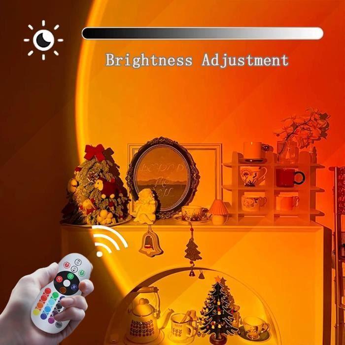 Lampe - coucher de soleil - 24 couleurs - réglable en hauteur - télécommande inclus