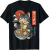 Anime Cat Eating RaRetro Kawaii RaCat T-Shirt Unisex