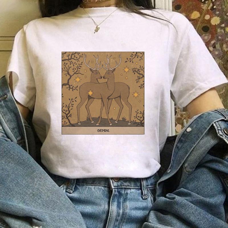 Fashion Women Tarot Cat Print Tshirts Funny Clothing Cartoon Womens Female Graphic T Shirt Cute TShirt Casual Tee Shirt Tees