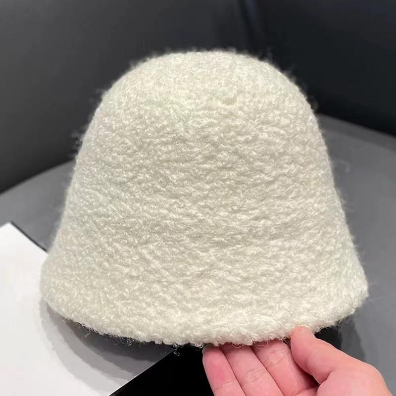 Herbst Winter Hüte für Damen Neu Klassisch Schlicht Wolle Lamm Eimer Warm Fischerhut Vielseitig Mode Japanisch Damen Pannama