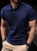 European Men's Summer Mesh Breathable Short Sleeve Polo Shirt - Slim Fit Casual T-Shirt