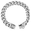 19MM Chew Proof Stainless Steel Gold Dog Chain Collar with Solid Buckle Pet Chains Collars for Large Dog