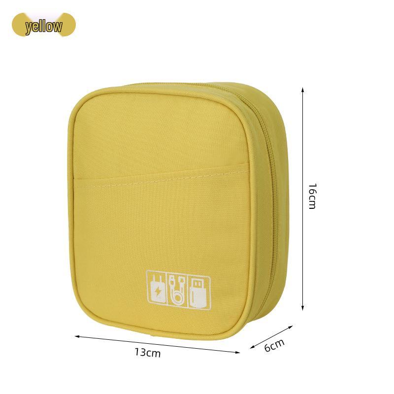 

Multi-functional Digital Organizer Bag for Cables, Earphones, Power Bank, and Chargers жёлтый