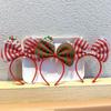 Non-slip Bowknot Hair Hoop Shiny Christmas Headband Sweet Christmas Hairband  Girls