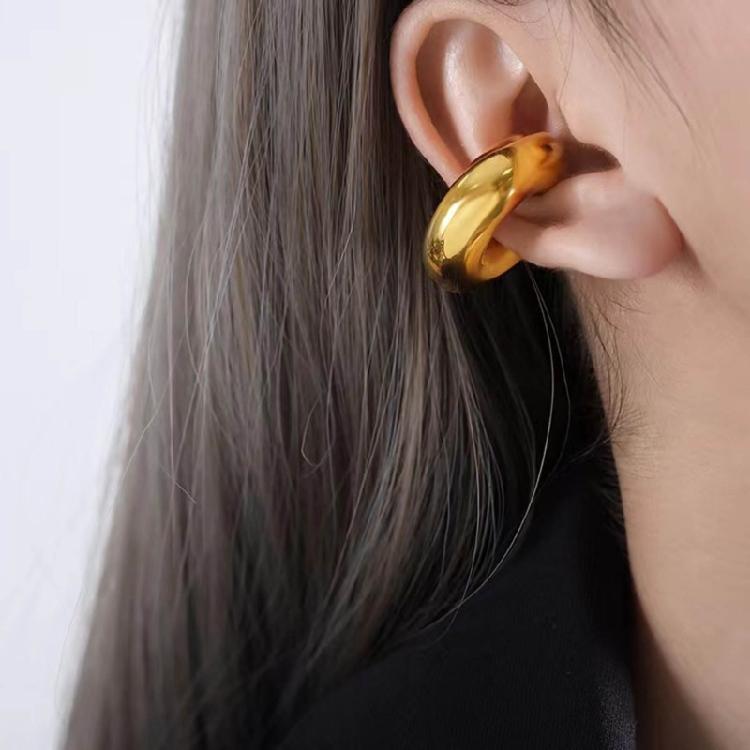 Chic Cartilage Cuff Earring Gold/Silver Ear Clip Unisex Statement Ear Adornments