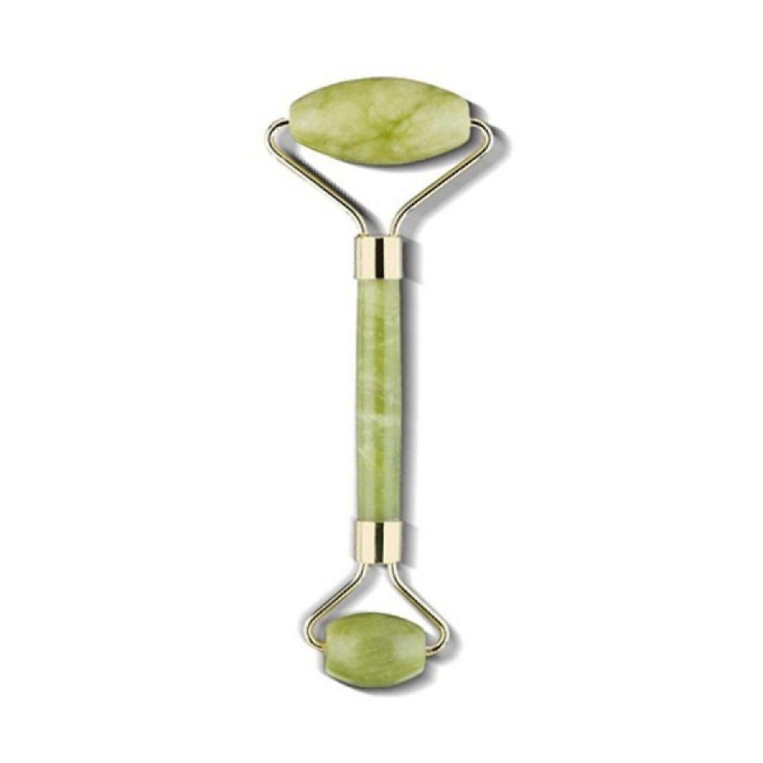 

Роликовый массажер для лица для обновления кожи с натуральным нефритовым камнем зелёный