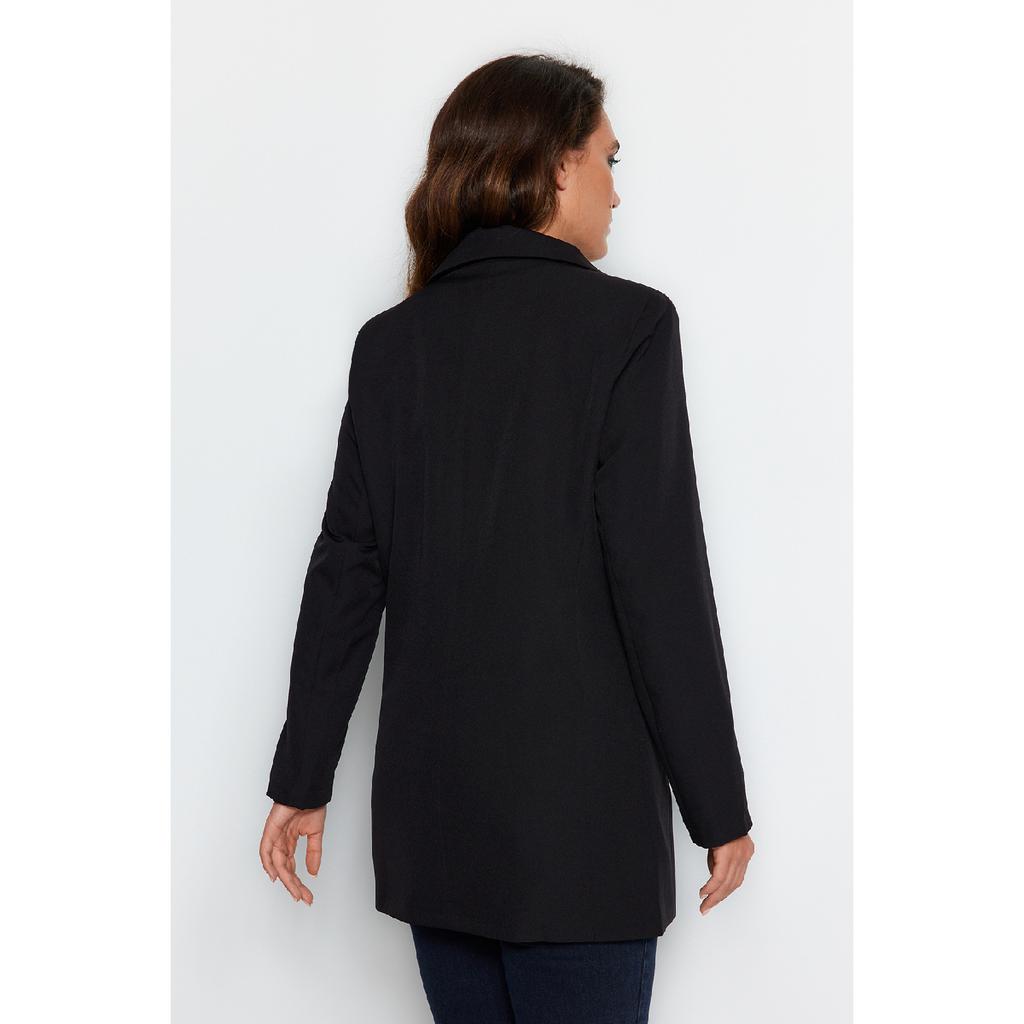 Jachetă din nurcă cu dublu nasturi, cu buzunare, căptușită, țesută Tctss22ce025