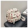 Fashion Printing Strawberry Crossbody Bag Zipper Corduroy Sweet Shoulder Bag Women Girl Gentle Handbag