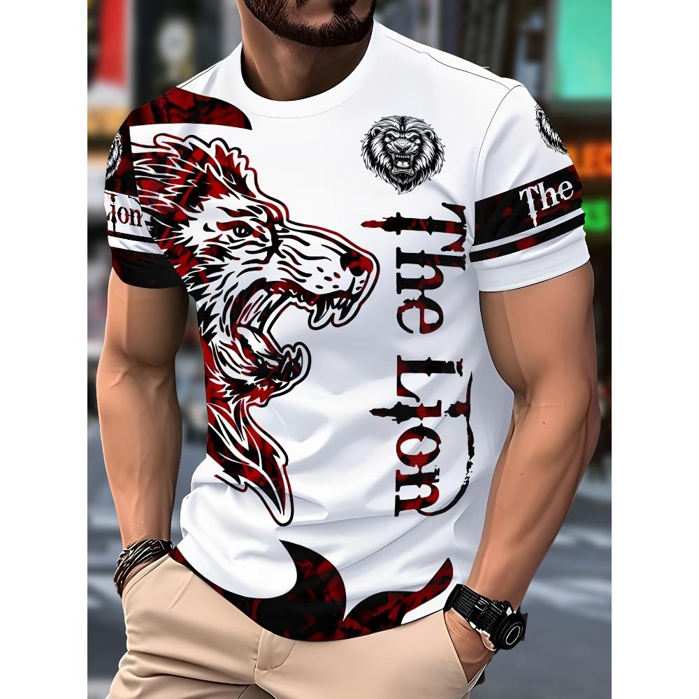 3D Digital Printing T-Shirt Teen Men's Short Sleeve Top Versatile Breathable