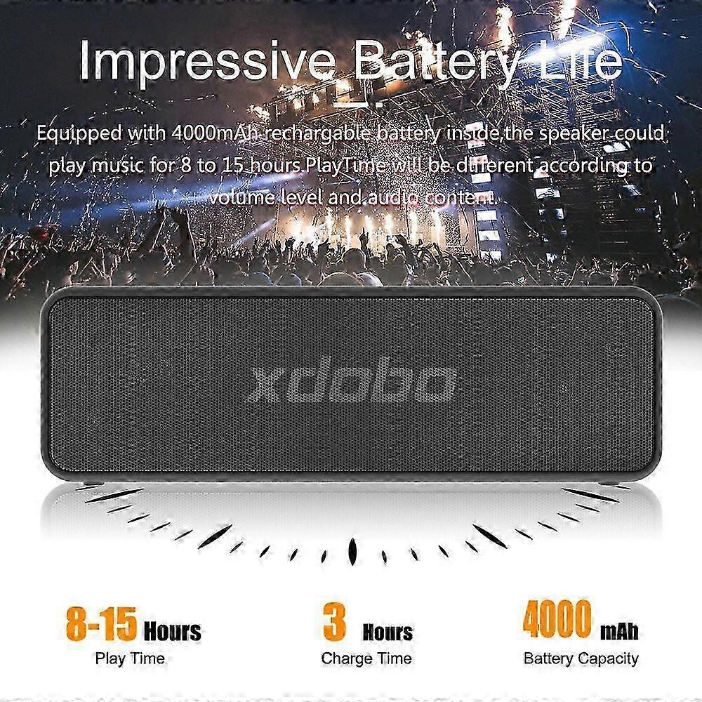XDOBO X5 Přenosný 30W Bluetooth Reproduktor Bezdrátový Venkovní Vodotěsný AUX TF Karta Hudba Sub