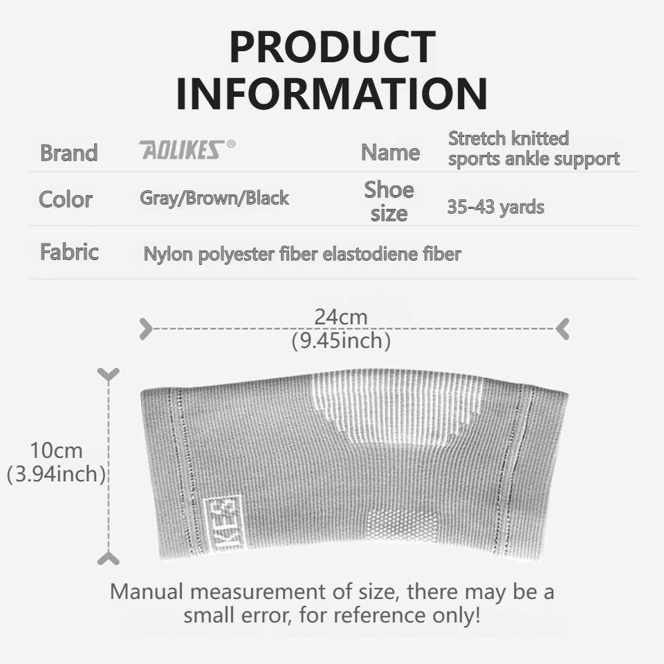 Aolikes 1 Stück Neue Atmungsaktive Knöchelbandagen Für Männer Und Frauen, Kompressions-Knöchelstütze Für Basketball Laufen Wandern Sport