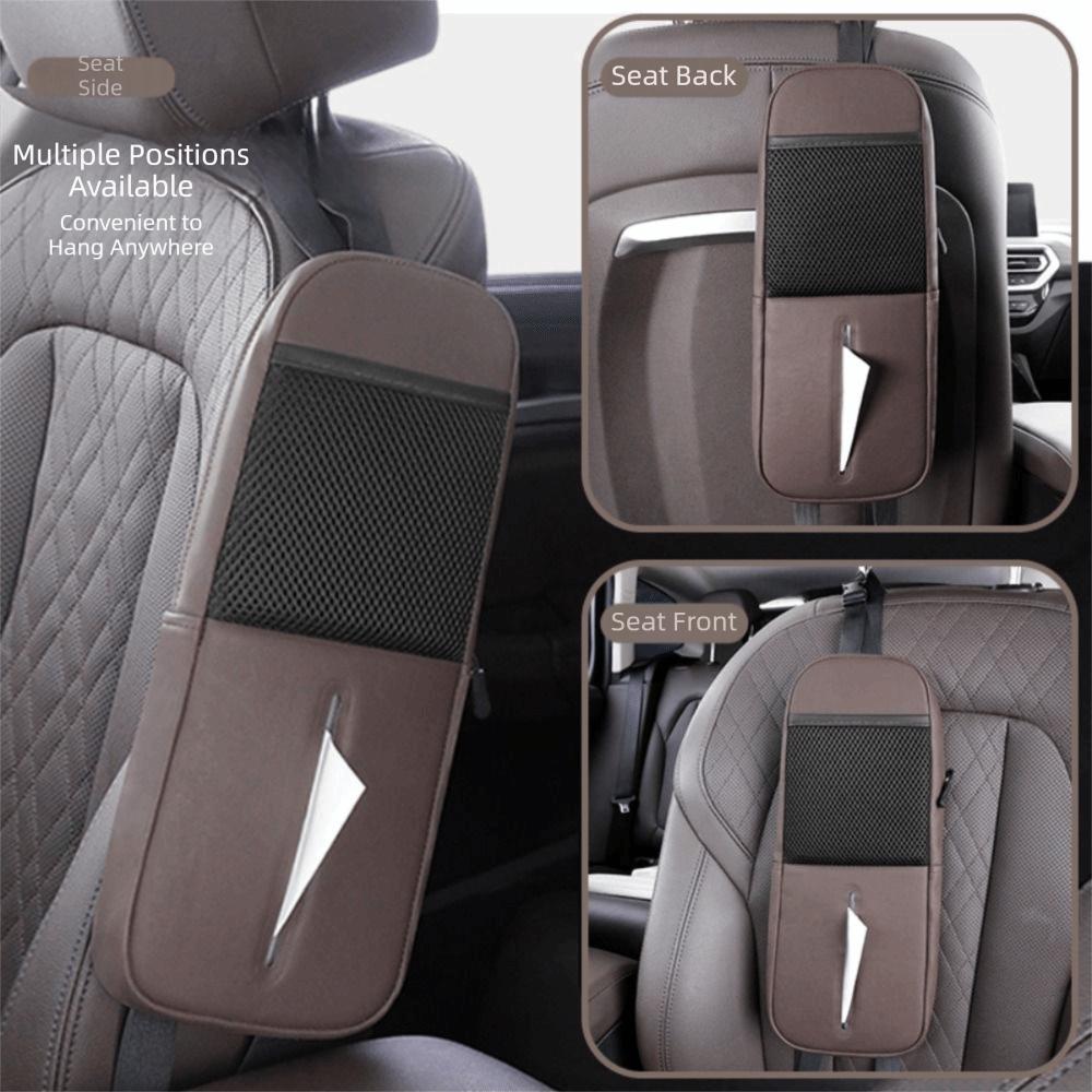 Seat Back Organizer Side Storage Bag Passenger Seat Storage Car Tissue Holder  Vehicle Organization
