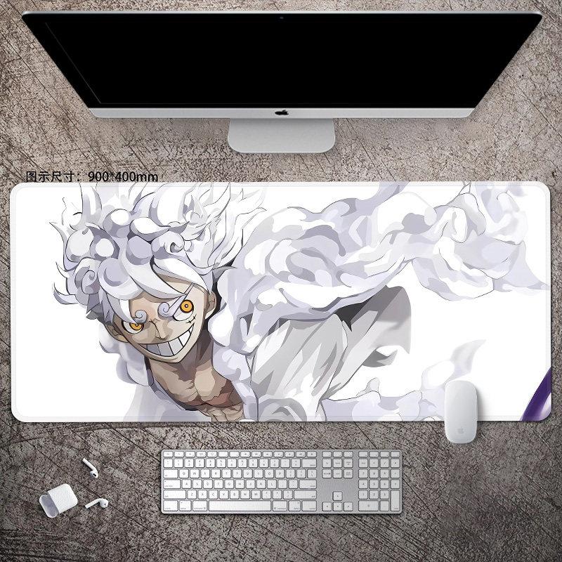 Animation Office Luffy Roronoa Zoro E-sports Gaming Table Mat ONE PIECE Leather Mouse Pad Boys Oversized Computer Keyboard Pad