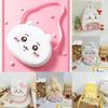 Chiikawa Cartoon Plush Embroidered Shoulder Bag With Transparent Pvc For Daily Use