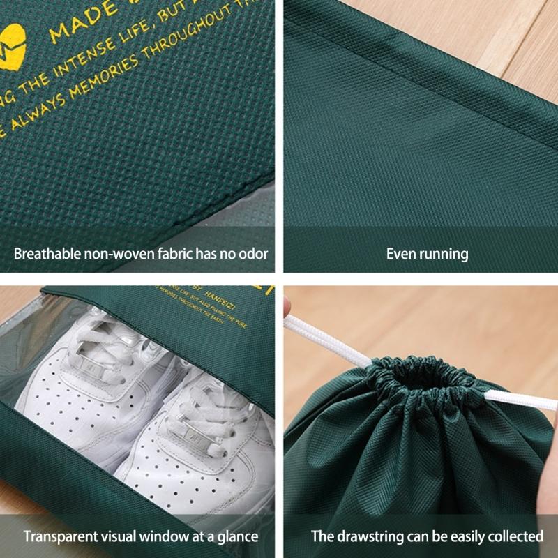 Travel Shoe Bag Shoes Storage Bags With Drawstring Closure Lightweighted and Durable for Travel