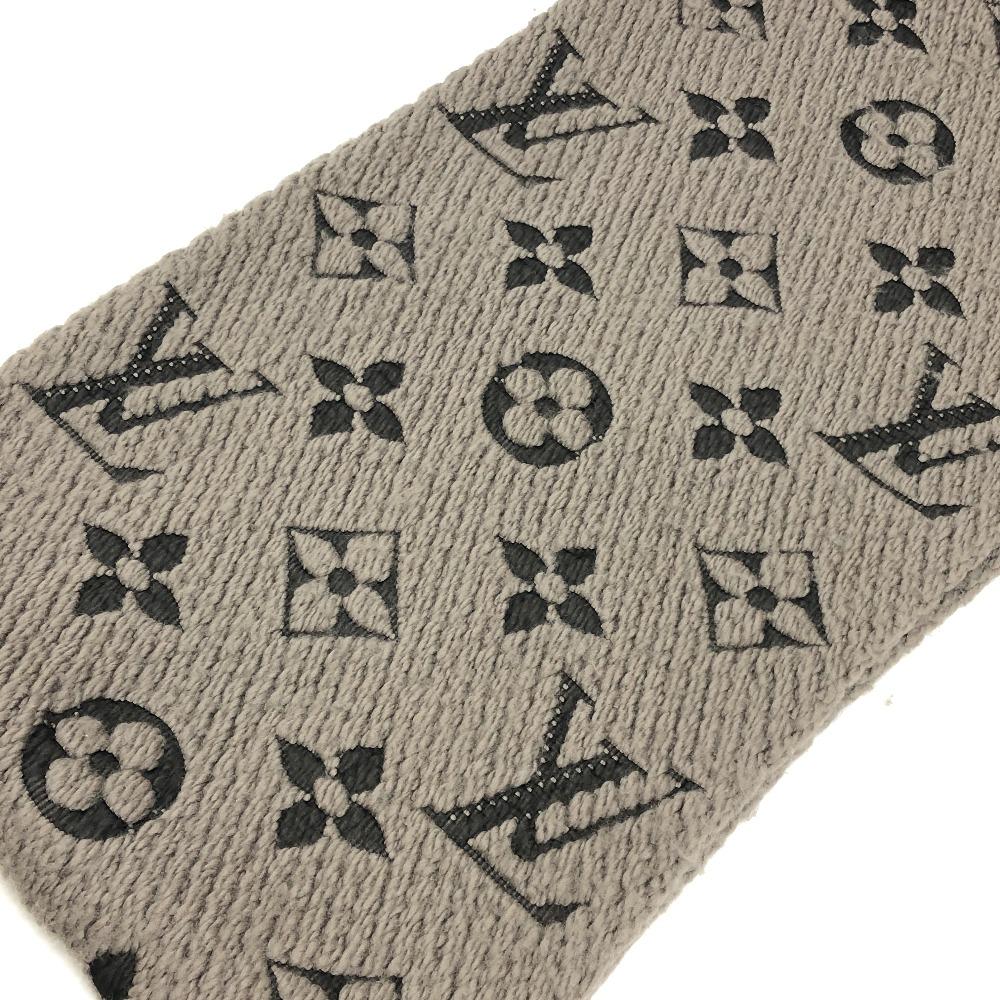 Louis Vuitton M72242 Echarpes Logo Mania Scarf Wool Verone Gray