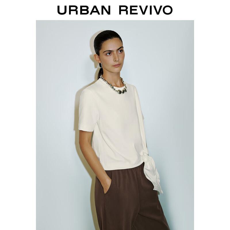 UR Women's Fashion Tie-Up Short Sleeve Cotton T-Shirt