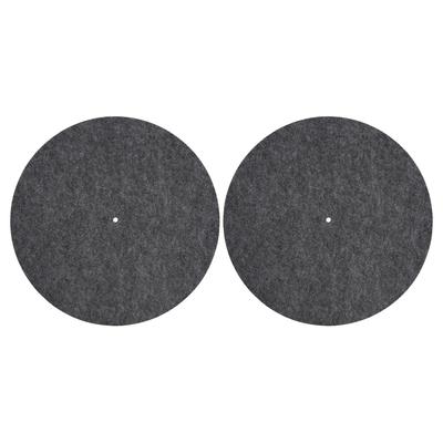 Vinyl Turntable Record Pad Prevent Static Reduce Vibration Soft LP Vinyl Record Player Slipmat 2pcs