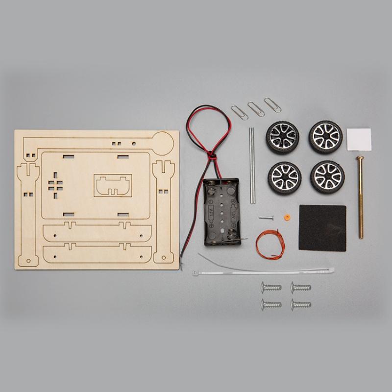 Kids Diy Wooden Electric Electromagnet Crane Science Experiment Model Building Kits Creative Early Learning Education Toys Gift