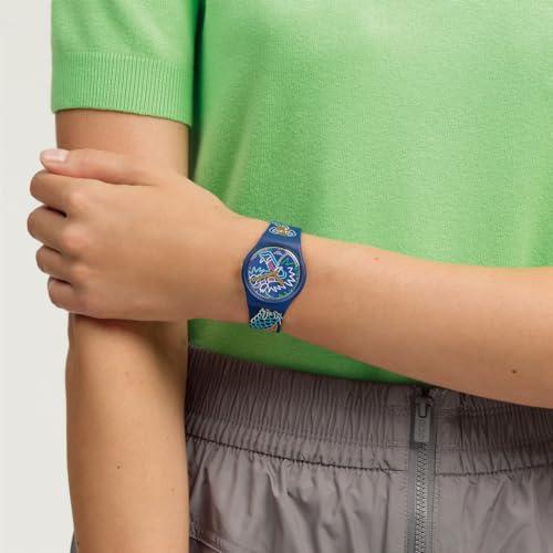Swatch Dragon in Waves SO28Z125 Blue Watch