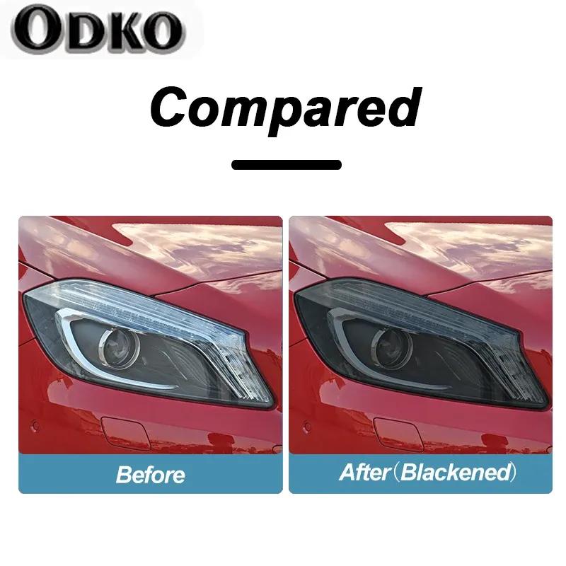 For Mercedes Benz A Class W176 A45 AMG Car Headlight Protective Film Smoked Black Tint Wrap Vinyl Transparent TPU Sticker