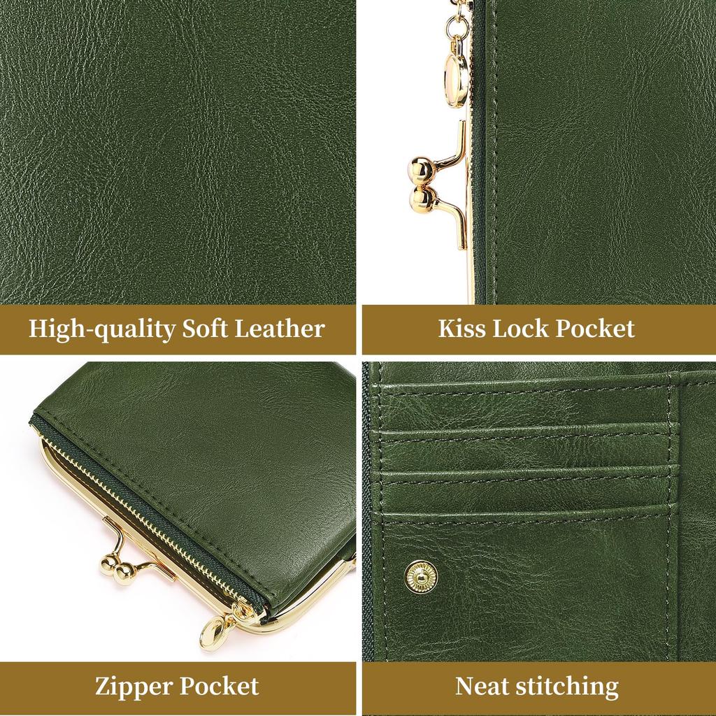 RNIEGA Bifold Lightweight and with a Coin and Stylish Women's Wallet, Soft, Purse, Multifunctional, Compact, Brand.
