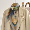 Oil Painting Pattern Square Scarf Women Wraps Shawls Spring Autumn Warm Neck Scarves Soft Foulard Bandana Female Headscarf Gift