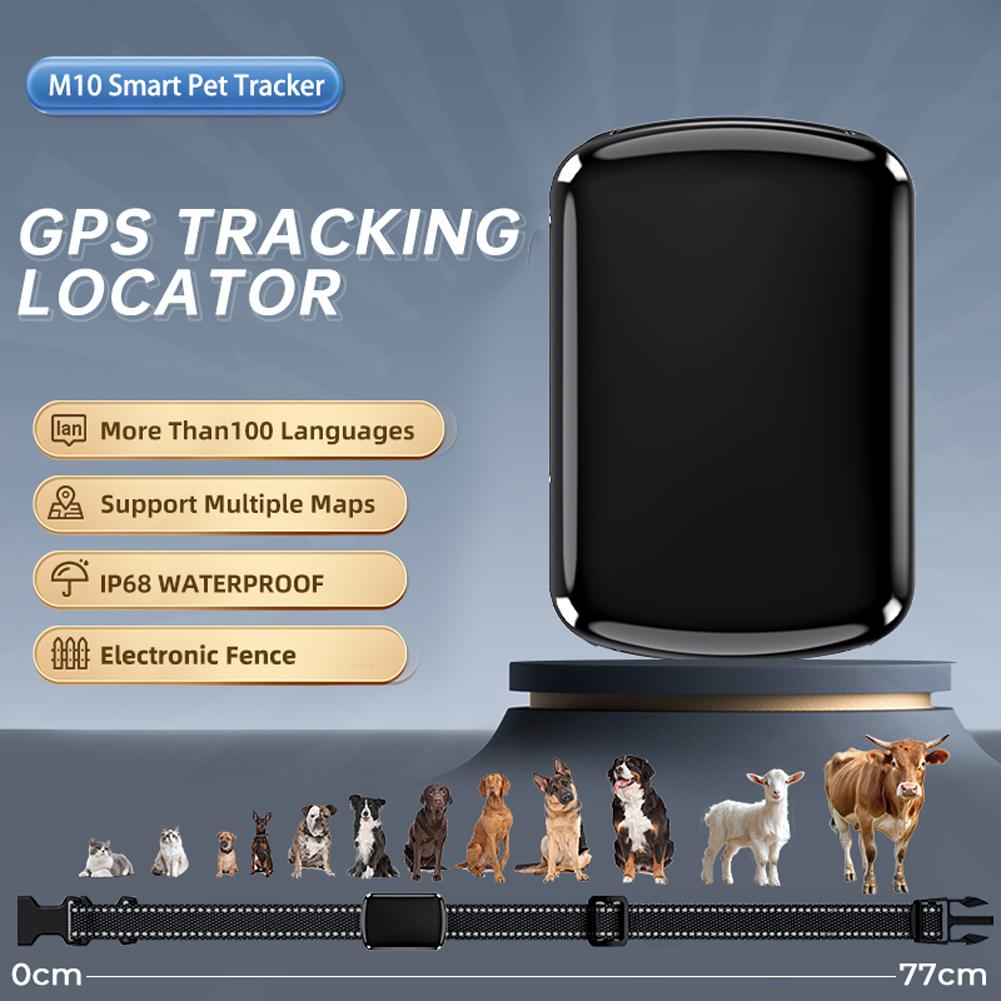 Dog Tracker with Adjustable Collar Smart Pet Locator Cat Tracker for Dogs and Cats