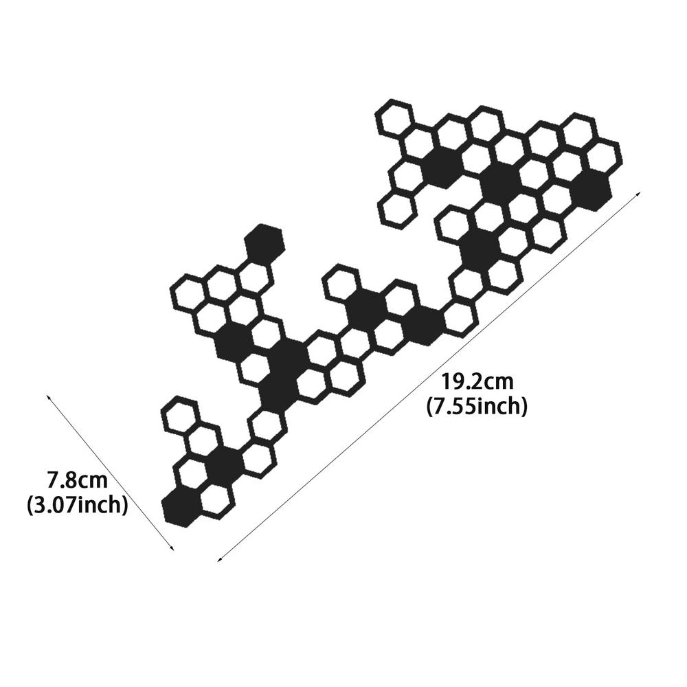 Cool Motorcycle Stickers Hexagonal Modified Motorcycle Decal Decor Honeycomb Design Motorcycle Personality Sticker For Moto