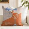 Classic Aperol Spritz Cushion Cover Eco Linen Pillow Case DoubleSided Print Breathable Durable Zipper Home Decor Gift