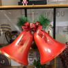 80cm Extra Large Golden Christmas Bell Ornament with Dual Clocks and Speakers for Mall, Hotel, or Bar Decor