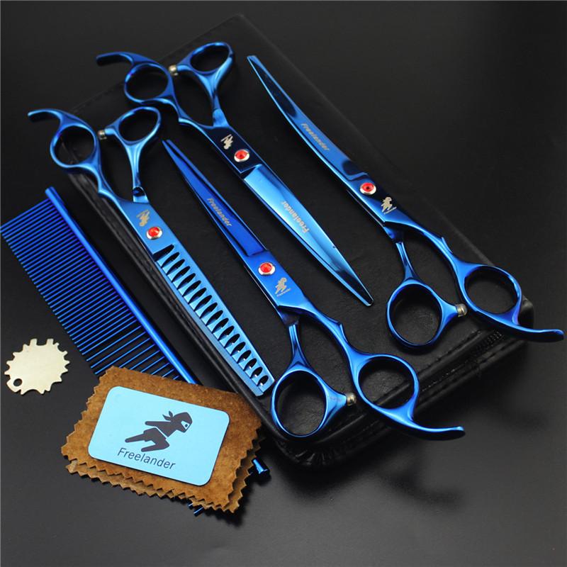 

7 ch Porfional Ножницы для ухода за домашними животными Cuttg Thng Изогнутые ножницы Chuer Ножницы для собак H для Haidrer 4 шт. Набор + расческа