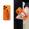 Niche Ins Xingyu Orange Leather Wristband Apple 17promax Mobile Phone Case IPhone16/13 Anti-drop 15