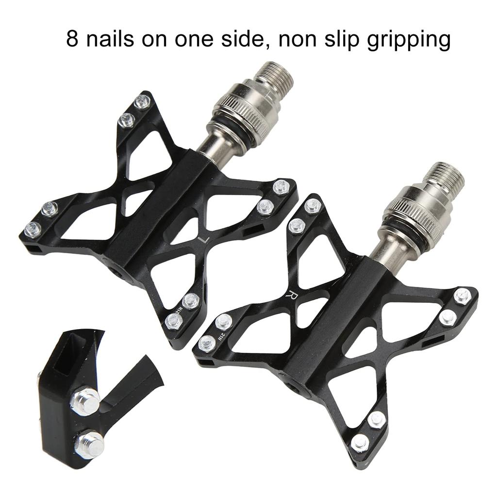 Bike Quick Release Pedals, Aluminum Alloy Bicycle Pedals for Road Bikes and Mountain Bikes
